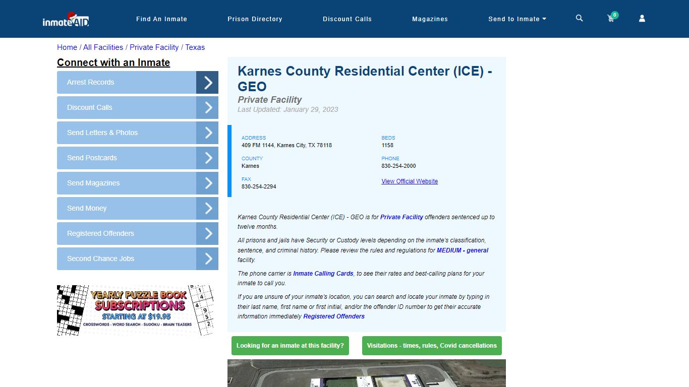 Karnes County Residential Center (ICE) - GEO - Inmate Search - Karnes ...